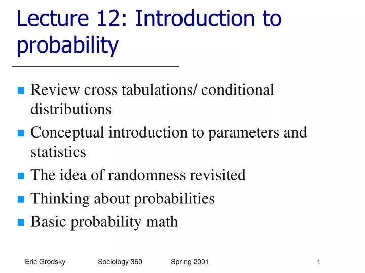 lecture 12 introduction to probability