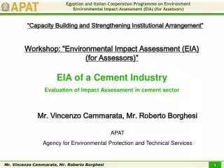 EIA of a Cement Industry Evaluation of Impact Assessment in cement sector
