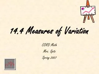 14.4 Measures of Variation