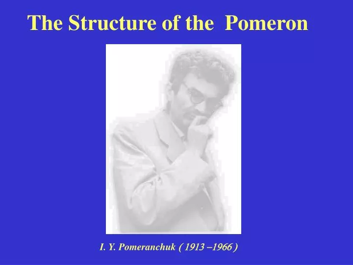 the structure of the pomeron