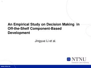 An Empirical Study on Decision Making in Off-the-Shelf Component-Based Development