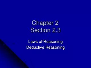 Chapter 2	 Section 2.3