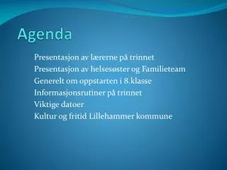 agenda