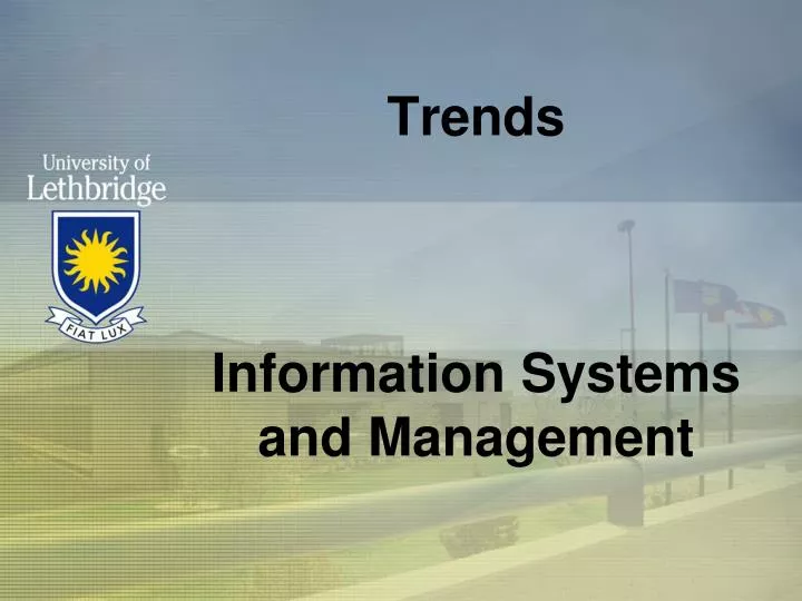 trends information systems and management