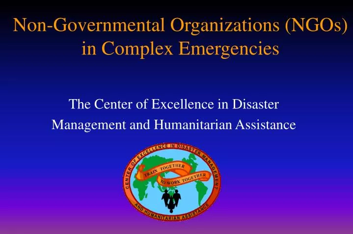 non governmental organizations ngos in complex emergencies