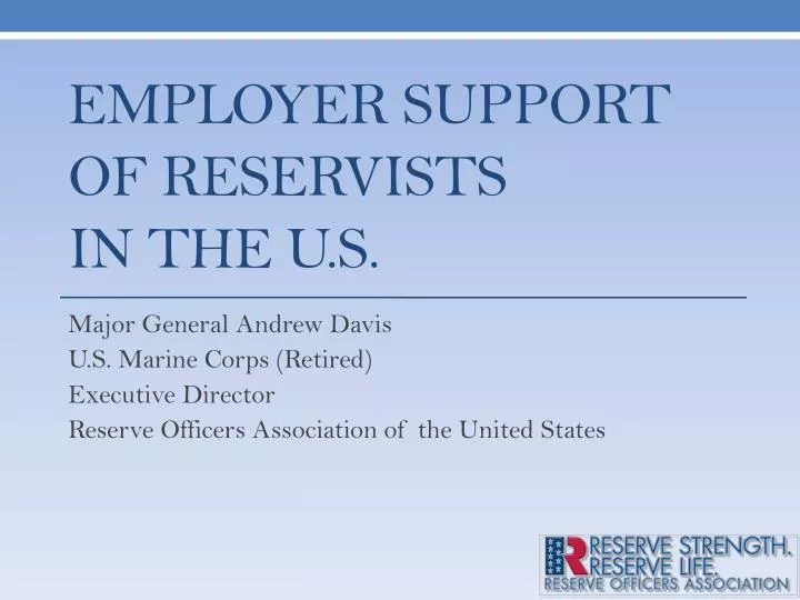 employer support of reservists in the u s
