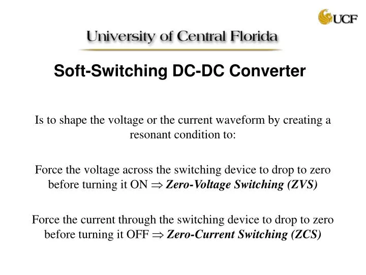 soft switching dc dc converter