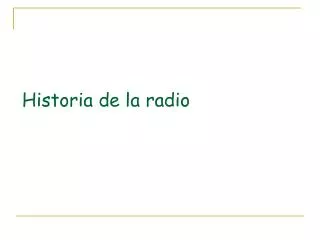 historia de la radio