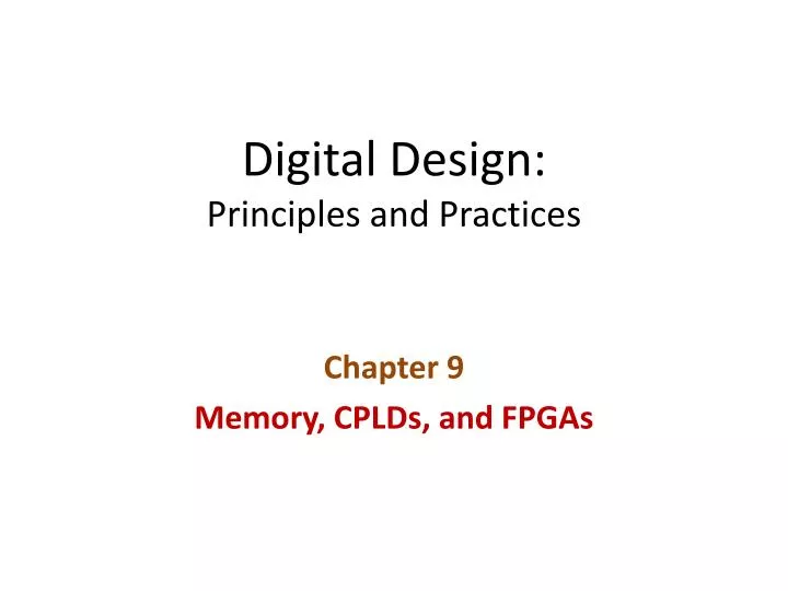 digital design principles and practices