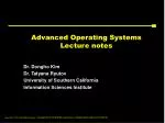 Understanding Transparency and Replication in Advanced Operating Systems - slide 1