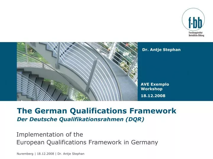 the german qualifications framework der deutsche qualifikationsrahmen dqr