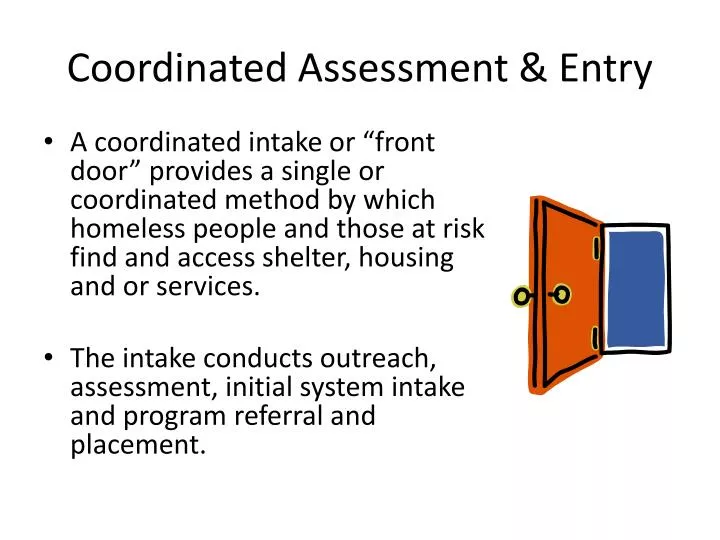 coordinated assessment entry