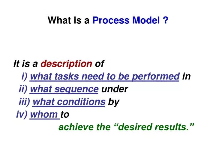 what is a process model