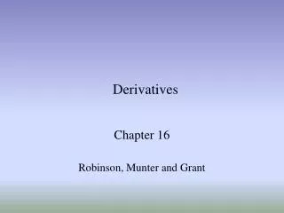 Derivatives