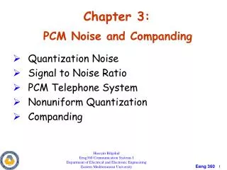 Chapter 3: PCM Noise and Companding