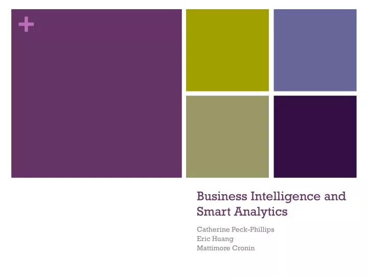 business intelligence and smart analytics