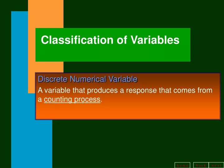 classification of variables