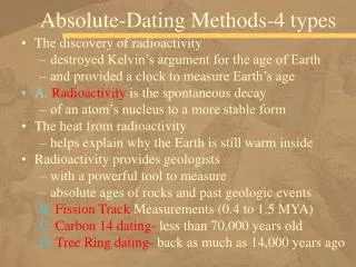 Absolute-Dating Methods-4 types