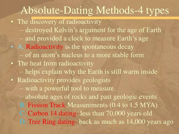 absolute dating methods 4 types