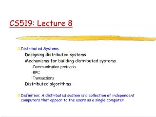 CS519: Lecture 8