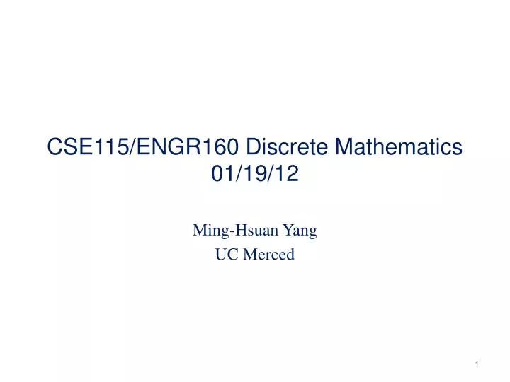cse115 engr160 discrete mathematics 01 19 12