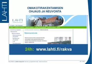 omakotirakentamisen ohjaus ja neuvonta