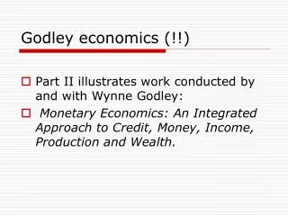 Godley economics (!!)