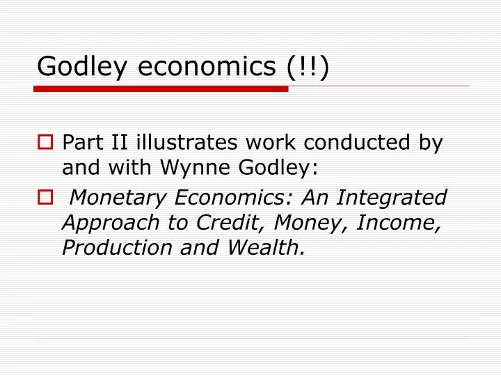 godley economics