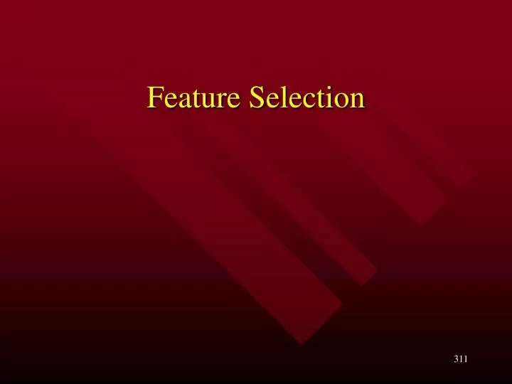 feature selection