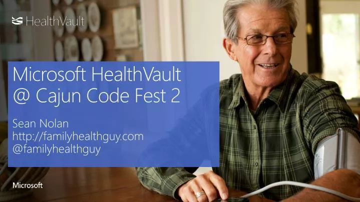 microsoft healthvault @ cajun code fest 2