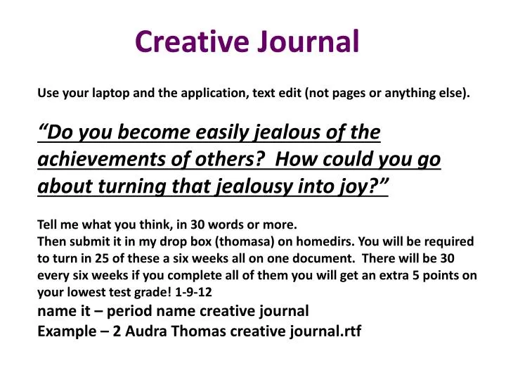 creative journal