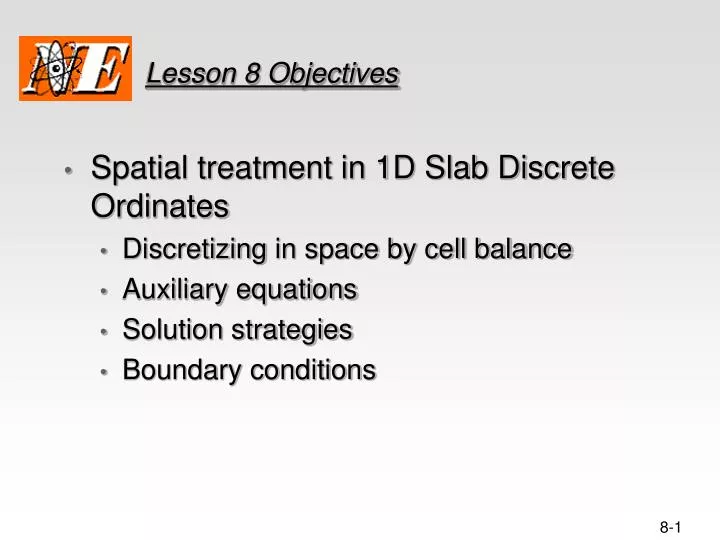 lesson 8 objectives