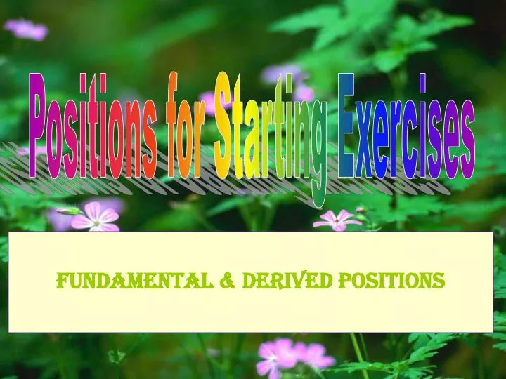 fundamental derived positions