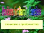 Fundamental &amp; Derived Positions