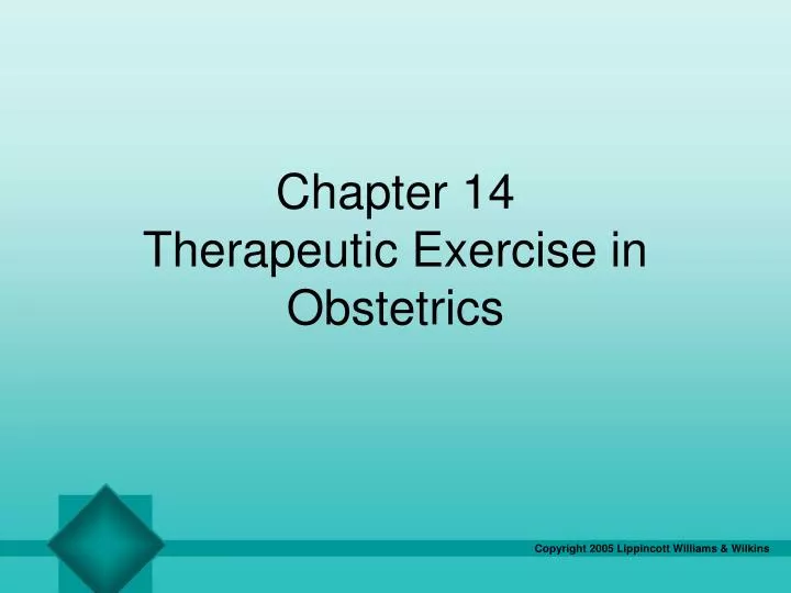 chapter 14 therapeutic exercise in obstetrics