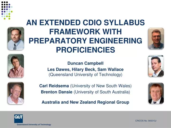 an extended cdio syllabus framework with preparatory engineering proficiencies