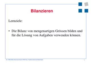 bilanzieren