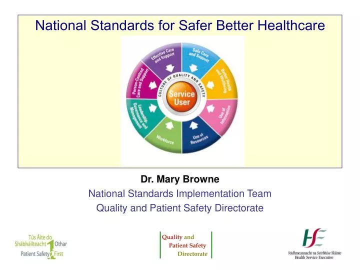 dr mary browne national standards implementation team quality and patient safety directorate