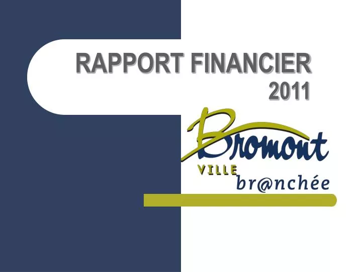 rapport financier 2011