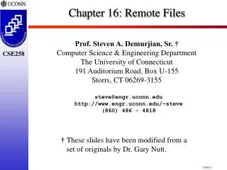 Chapter 16: Remote Files