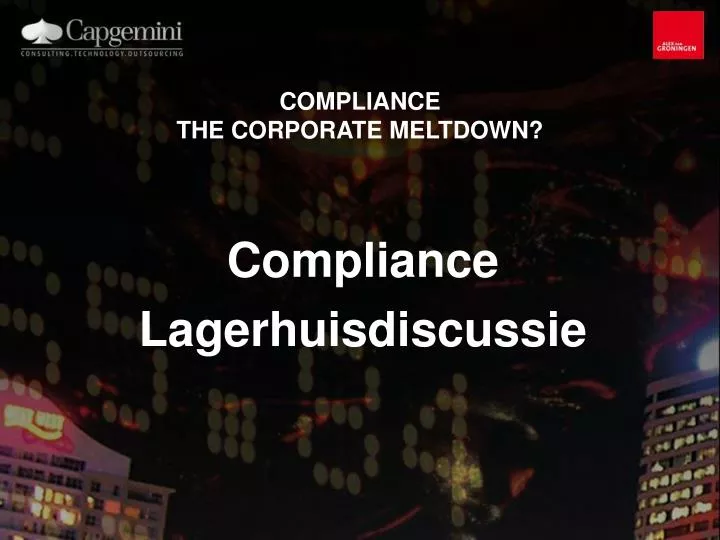 compliance the corporate meltdown