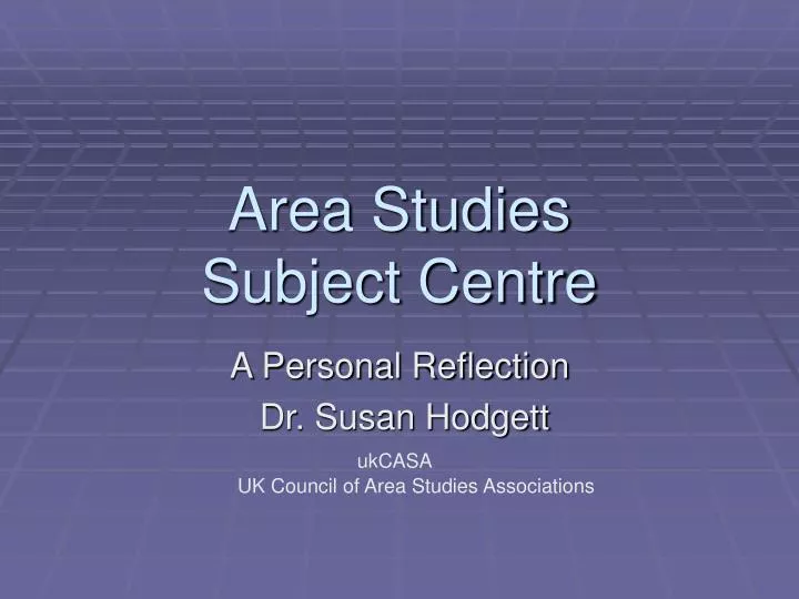 area studies subject centre