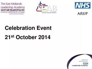 Celebration Event 21 st October 2014
