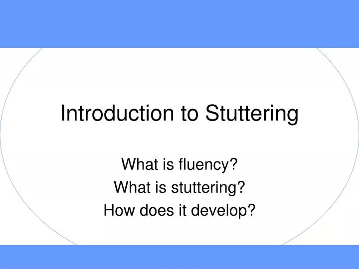 introduction to stuttering