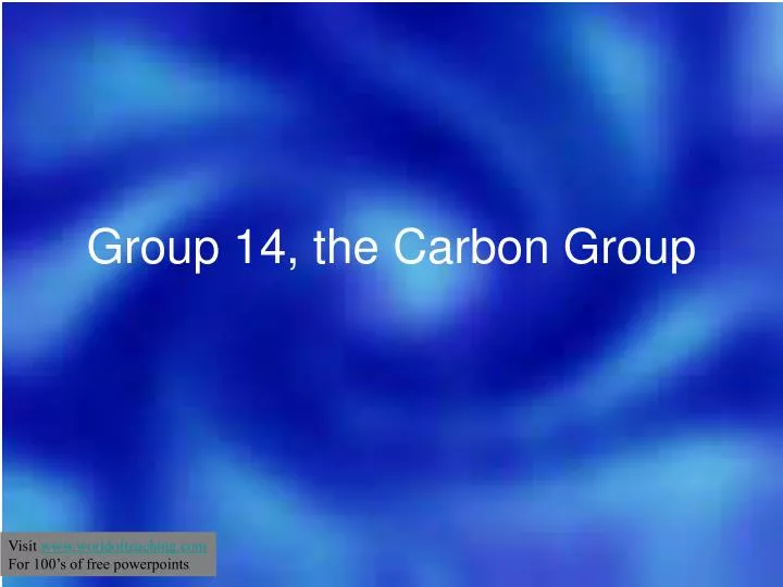 group 14 the carbon group