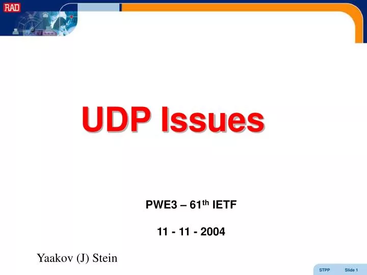 udp issues