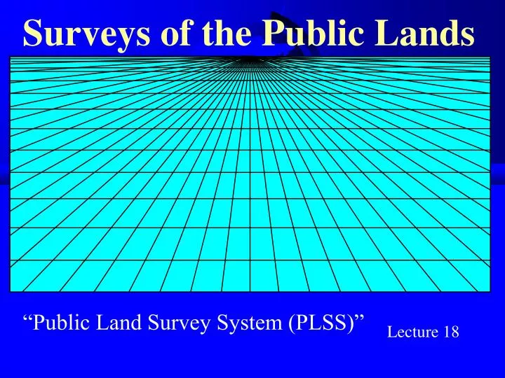surveys of the public lands