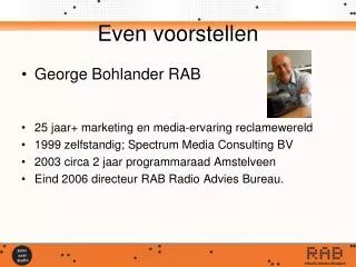 even voorstellen