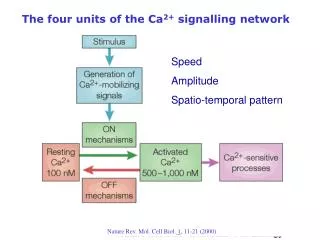 The four units of the Ca 2+ signalling network