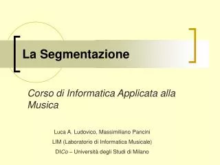 la segmentazione